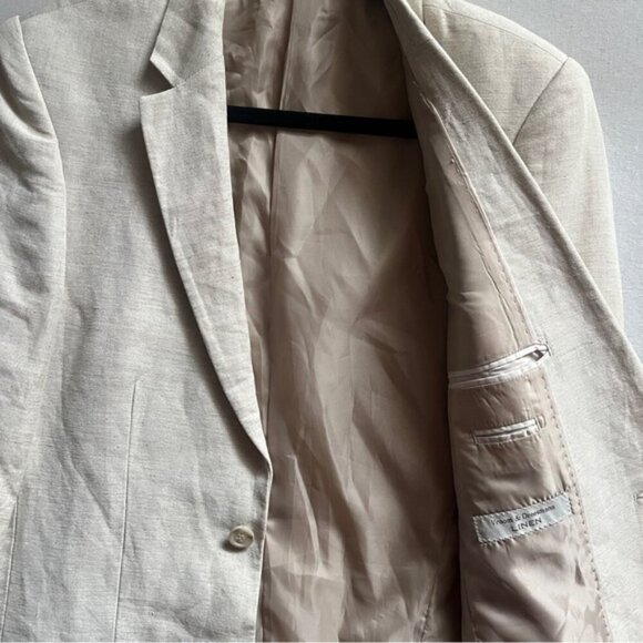 Vroom & Dreesmann Linen Rayon Blend 2 button blazer jacket Sz 36/ M - Picture 4 of 12